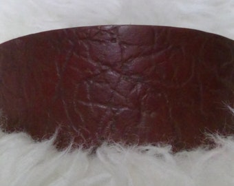 Luxury Greyhound/Whippet/Lurcher Genuine Thick Brown Leather Collar