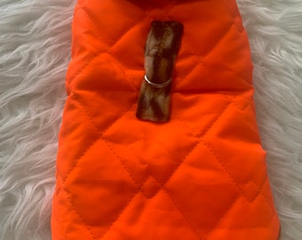 Small size reflective Orange waterproof Dog Coat