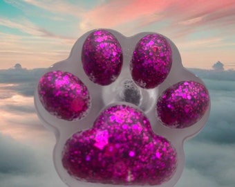 Mini pink Resin Paw Pet Urn. Self fill urns