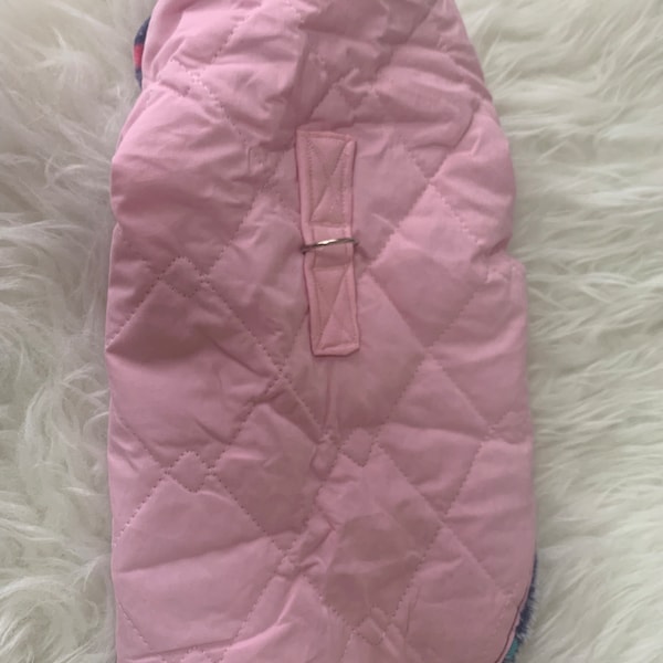 Manteau confortable rose imperméable/coupe-vent pour chien