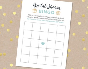 Bridal Shower Bingo | Bridal Shower Game