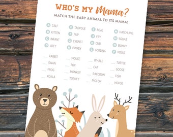Who's My Mama? | Baby Shower Game