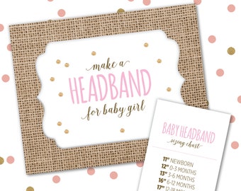 Headband Station Sign Set | Baby Shower | First Birthday | Make a Headband | DIY