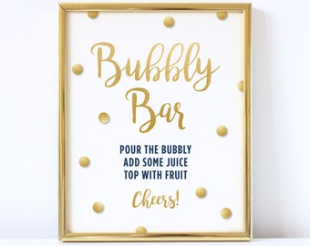Bubbly Bar Sign | Bridal Shower | Bachelorette Party | Mimosa Bar Sign