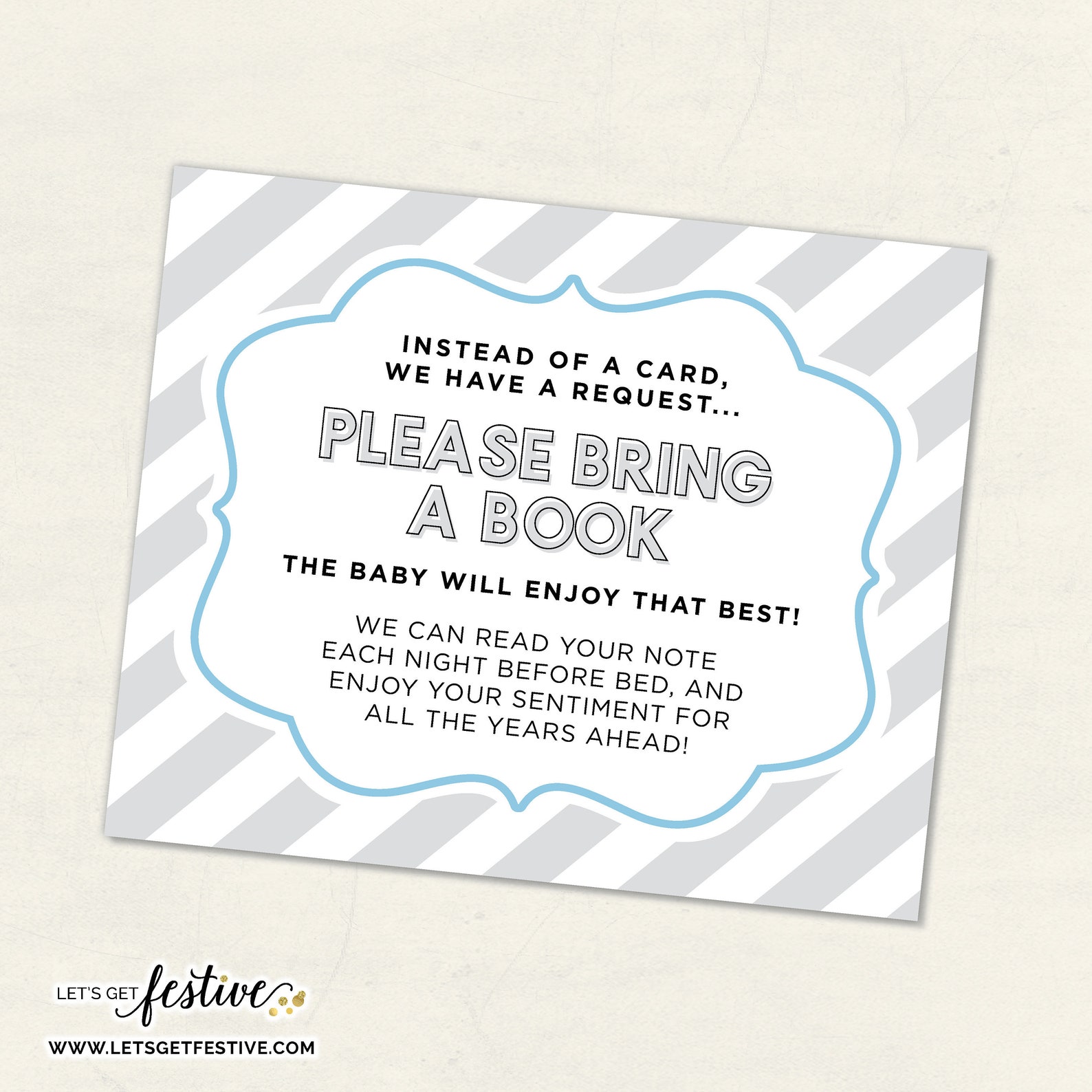 Baby Shower Book Card Baby Shower Please Bring a Book Etsy
