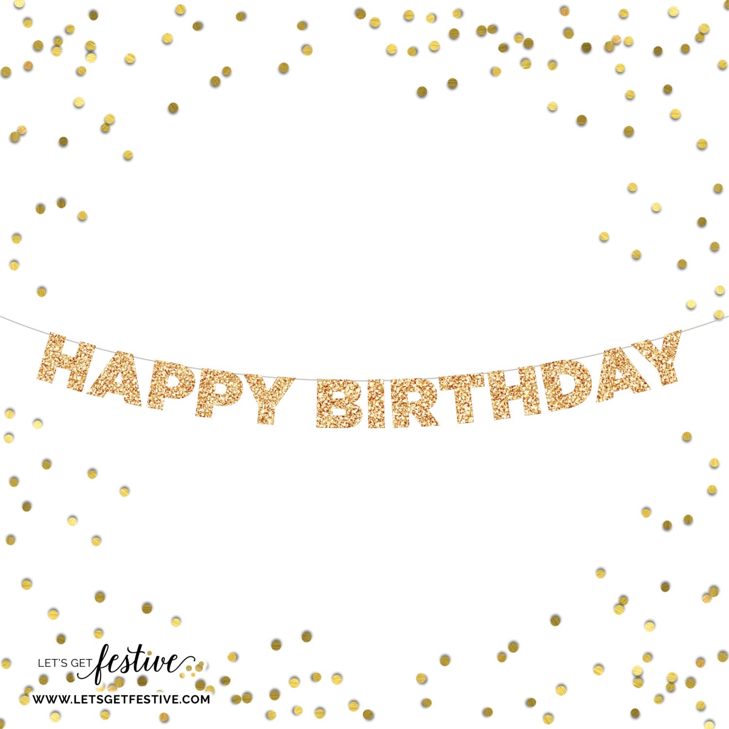 Happy Birthday Glitter Banner Birthday Party Photo Booth | Etsy