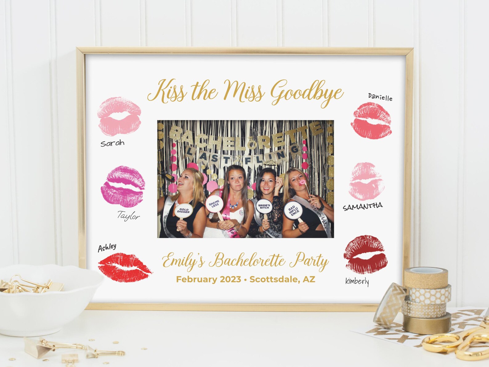 Kiss the Miss Goodbye Printable Template Editable Instant Download ...