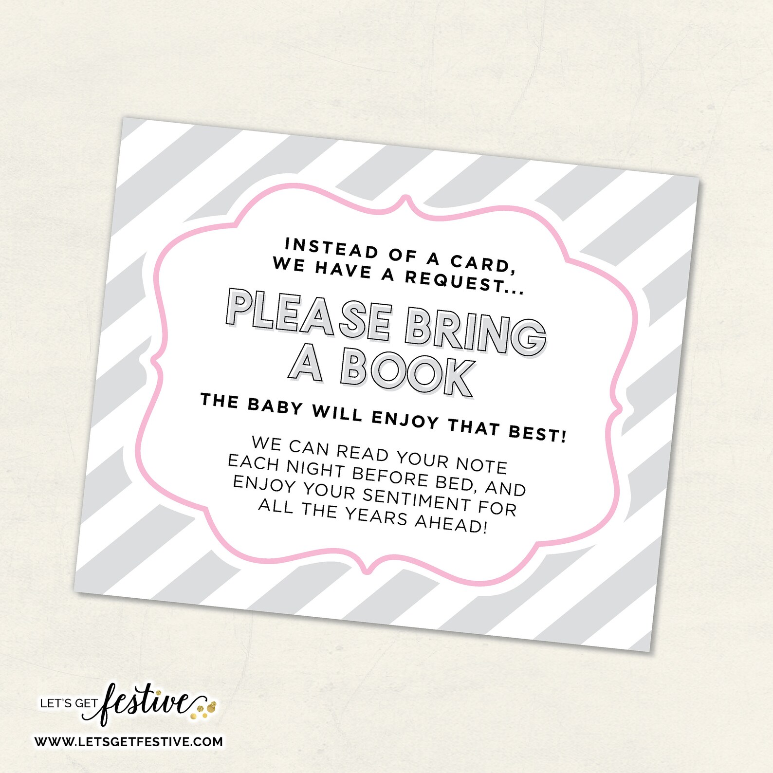 Baby Shower Book Card Baby Shower Please Bring a Book Etsy