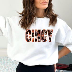 Cincy Cincinnati Bengals Unisex Distressed Crewneck Sweatshirt