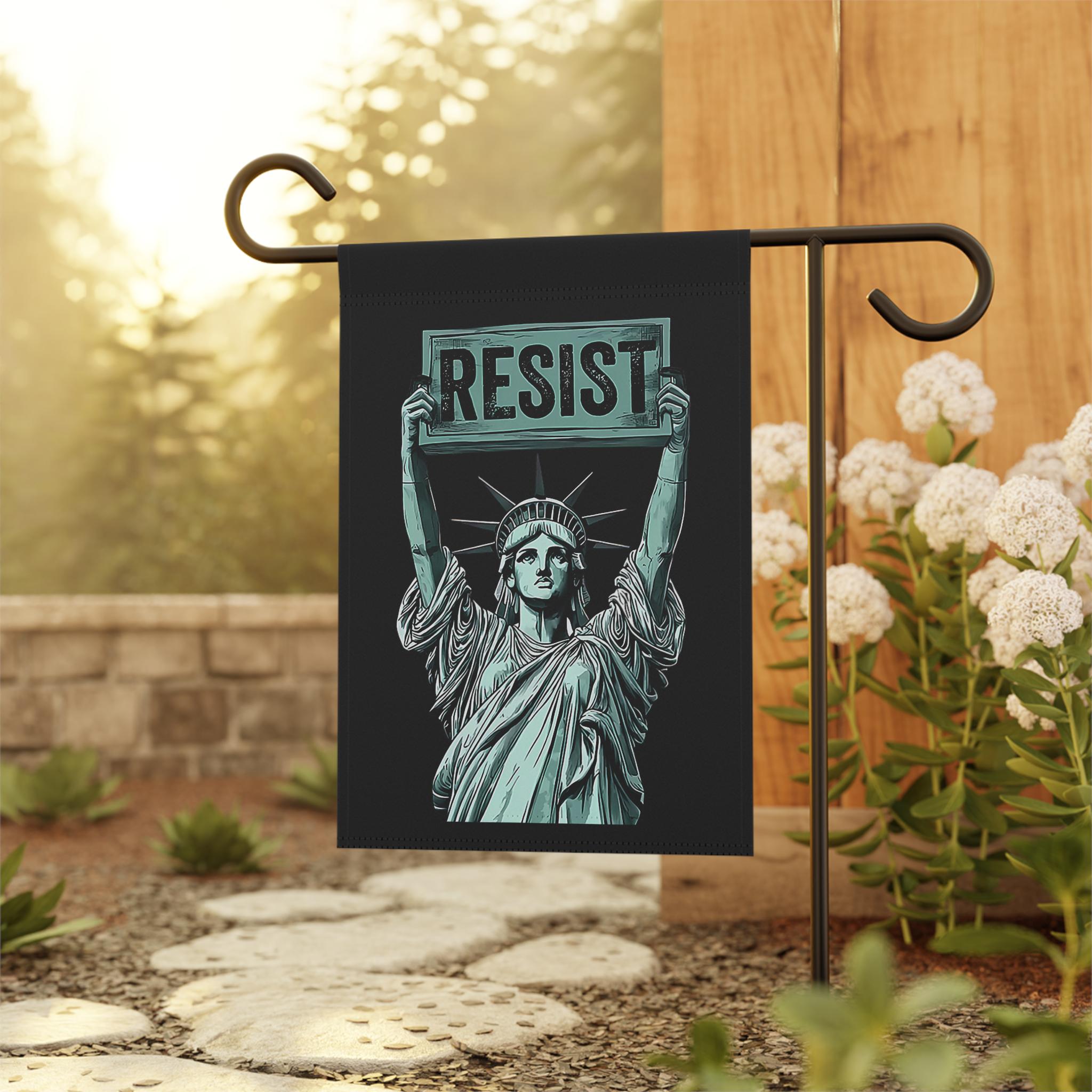 Statue of Liberty Resist Garden Banner