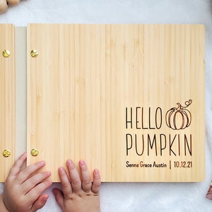 Hello Pumpkin Baby Milestone Book Baby Photo Scrapbook Album