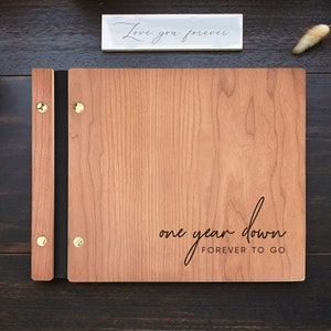 First Anniversary Scrapbook Gift |  Paper 1st Anniversary Gift | One Year Down Forever to go