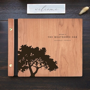 Southern Charm Airbnb Guest Book Southern Oak Tree Guestbook Spanish Moss Welcome Book