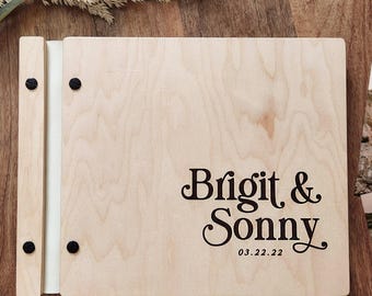 Boho Wedding Guest Book, Photo Booth Guestbook, Personalized Wedding Album