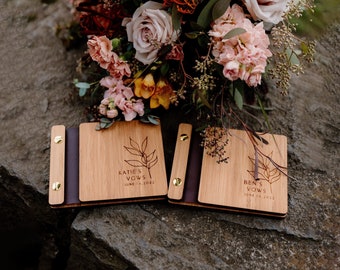 His and Her Vow Books, Custom Wedding Vow Books | Single Book or Set of 2