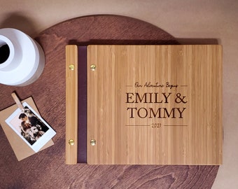 Wedding Guest Book, Wood Guest Book, Adventure Book, Photobooth Album, Wooden Guest Book, Personalized Photo Album, Minimalist Wedding Album