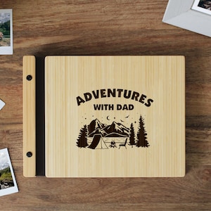 Custom Father&#39;s Day Keepsake Album for Dad, Father&#39;s Day Adventure Scrap Book, Handcrafted Gift for Him