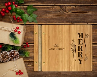Family Christmas Card Album Keepsake Holiday Scrapbook 2022 Christmas Album Personalized Christmas Gift