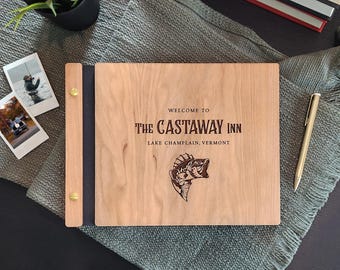 Lake House Fishing Lodge Guestbook Airbnb Welcome Book for Vacation Rental