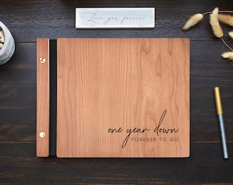 First Anniversary Scrapbook Gift |  Paper 1st Anniversary Gift | One Year Down Forever to go