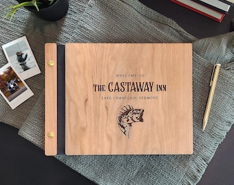 Lake House Fishing Lodge Guestbook Airbnb Welcome Book for Vacation Rental