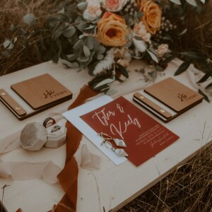 Wedding Vow Books, Vow Booklet, His and Her Vow Books, Wedding Ceremony Books, Our Vows, Custom Wooden Vow Books Single Book or Set of 2 image 2