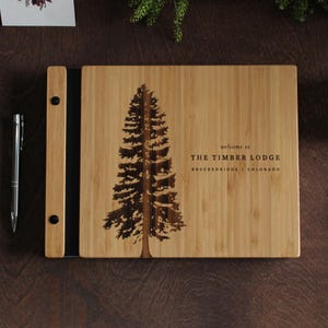 Airbnb-Gästebuch, Pine Tree-Gästebuch, Cabin-Lodge-Willkommensbuch für Airbnb