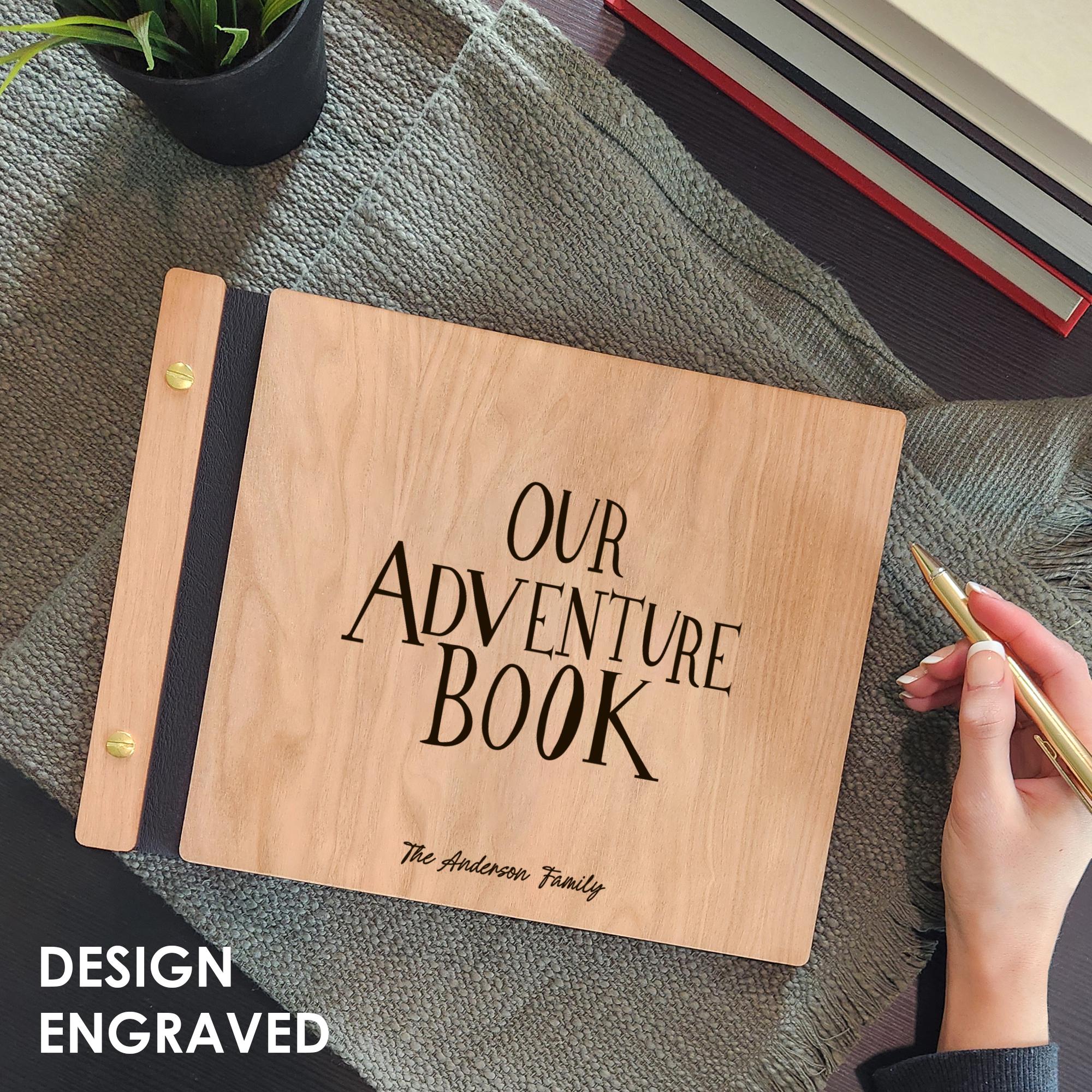 Our Adventure Scrapbook: Custom Wooden Photo Album - Travel Memories - Etsy