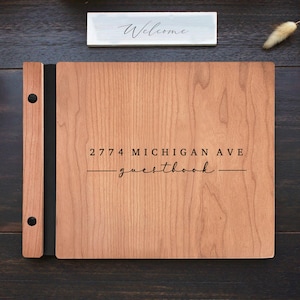 Airbnb Guest Book for Modern Short Term Rental Cabin Guest Welcome Book