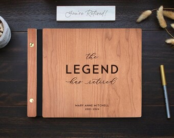 The Legend is Retiring, Personalized Retirement Guest Book Gift for Her, Congratulations on Your Retirement Album