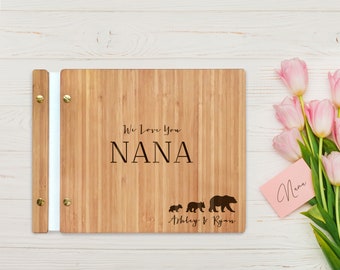 Mother's Day Gift for Grandma Bear Scrapbook Personalized Photo Album for Nana for Mother's Day Nana and Me Unique Mother's Day Gift