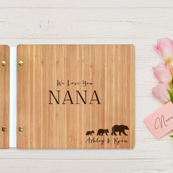 Mother's Day Gift for Grandma Bear Scrapbook Personalized Photo Album for Nana for Mother's Day Nana and Me Unique Mother's Day Gift