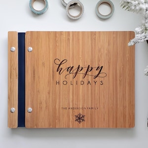 Family Christmas Album Keepsake Holiday Scrapbook 2025 Christmas Card Album Personalized Christmas Gift