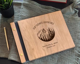 Our Yosemite Adventure Book, Yosemite National Park Scrapbook, Album Gift for Travel Lovers