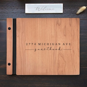 Airbnb Guest Book for Modern Short Term Rental Cabin Guest Welcome Book