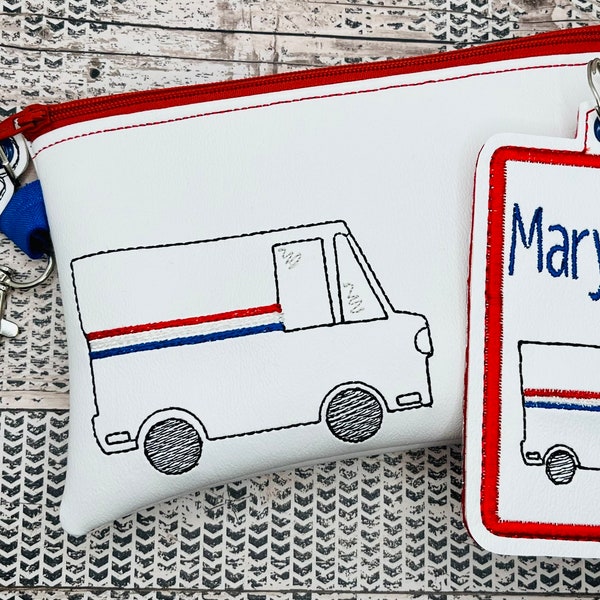 Mail truck zippered bag, postal truck storage bag, mail truck zippered storage bag, *Badge Holder SOLD SEPARATELY *