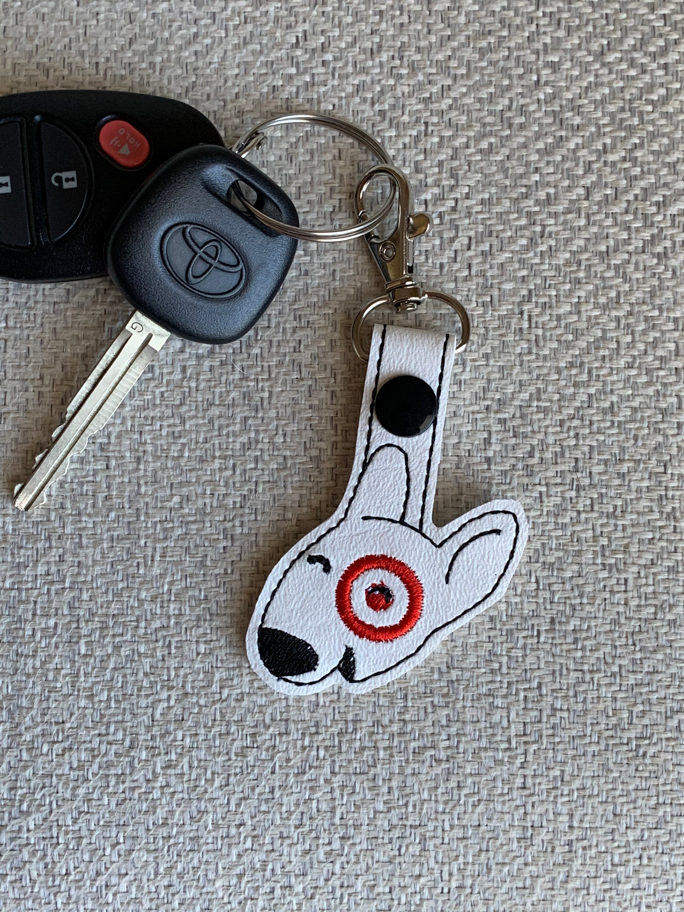 Target dog inspired key chain Etsy