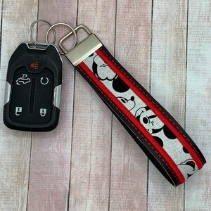 Mouse appliqué key fob, mouse appliqué key holder