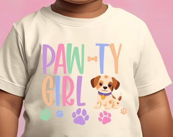 Let's pawty puppy birthday shirt, let's paw-ty, puppy birthday, dog birthday, puppy party, dog birthday party, pawty shirt, girl birthday