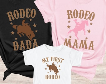 My First Rodeo Birthday Shirt: Cowboy/Cowgirl Western Outfit