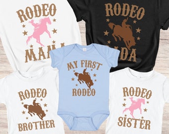 My First Rodeo Birthday Shirt: Cowboy/Cowgirl Western Outfit