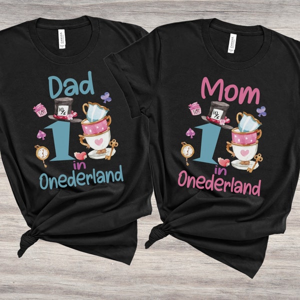 Alice in Onederland Birthday Family Shirts: Matching 1st Birthday
