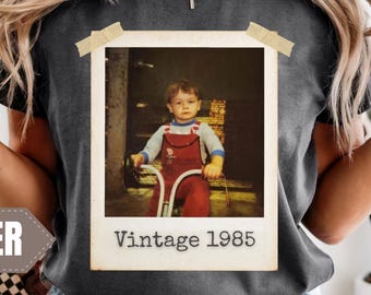Custom Vintage Photo And Year Shirt, Custom Shirt With Picture Personalized 30th Birthday Gift Vintage 30th Birthday Party Vintage Est Shirt