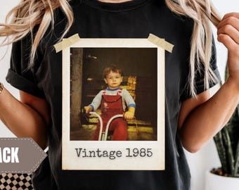 Custom Vintage Photo And Year Shirt, Custom Shirt With Picture Personalized 30th Birthday Gift Vintage 30th Birthday Party Vintage Est Shirt