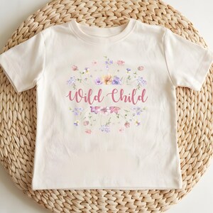 Toddler T-shirt - Wild Child Kids Retro TShirt - Retro Natural Infant, Toddler & Youth Tee, Baby, Infant Wild Flowers Wild Child Shirt