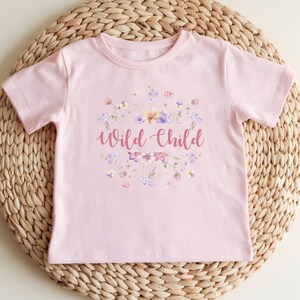 Toddler T-shirt - Wild Child Kids Retro TShirt - Retro Natural Infant, Toddler & Youth Tee, Baby, Infant Wild Flowers Wild Child Shirt