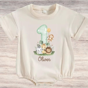 Safari T-Shirt Birthday Shirt Personalized Birthday Child Boy Girl Jungle Animals Safari Giraffe Zebra Lion Wild One Boy Birthday Girl