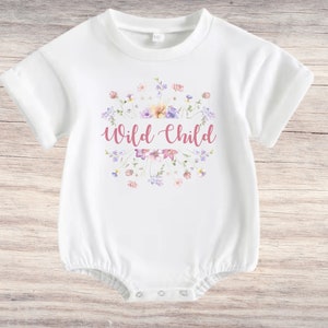 Wild Child Toddler T-shirt - Wild Child Kids Retro TShirt - Retro Natural Infant, Toddler & Youth Tee, Baby, Infant Wild Flowers Wild Child