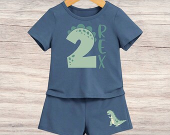 Two-A-Saurus Birthday Shirt: Dinosaur 2nd Birthday Outfit