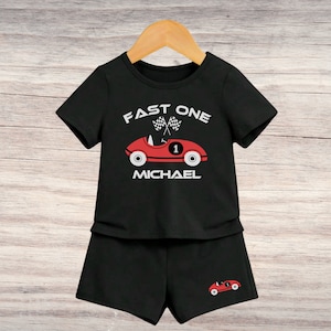 Race Car Outfit, Two fast Race Car Shirt, Racecar Birthday Shirt, Birthday Boy Shirt, Racecar Birthday Party Shirt, Toddler Boy Shirt, 1st